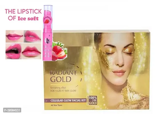 Magic Pink Lip Balm And Herbals Gold Facial Kit