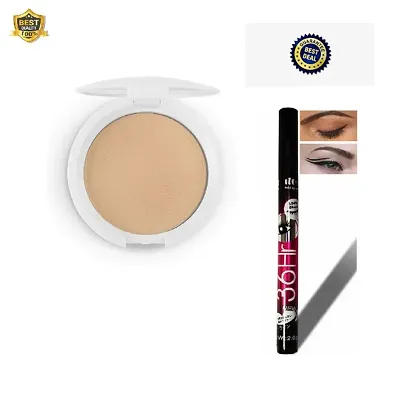 skin whitening matte compact for natural skin tone + 36H EYELINER WATERPROOF