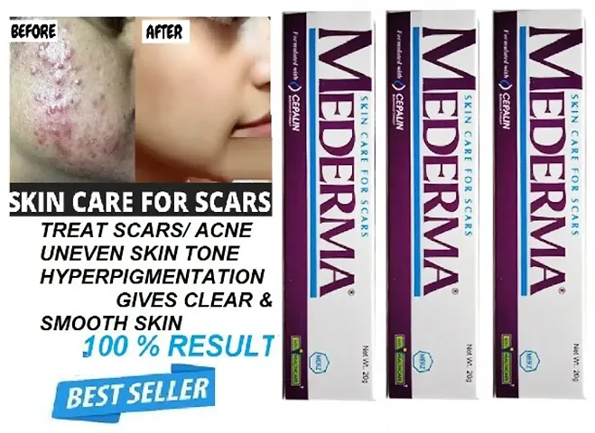 Mederma PM Acne Scar Removal Cream 10g (for scar removal  skin whiteninig ) - Pack of  3