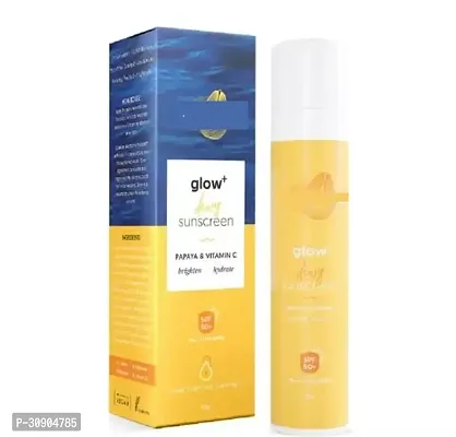 Glow+ Dewy Sunscreen with Papaya  Vitamin C - SPF 50 PA++++ for UVA/B protection, 50G.