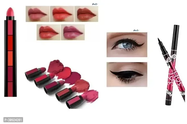 malbon five in one matte longlasting lipstick with 36h eyeliner - long stay colours