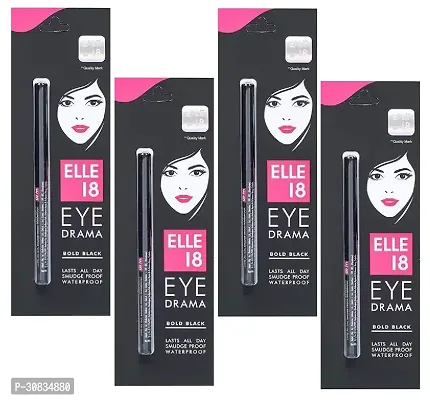 Elle 18 Eye Drama Black Kajal (pack of 4)-thumb0