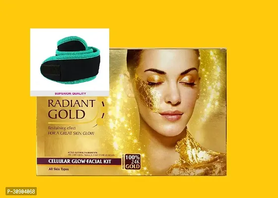 Herbals Gold Facial Kit And Facial Band Combo.