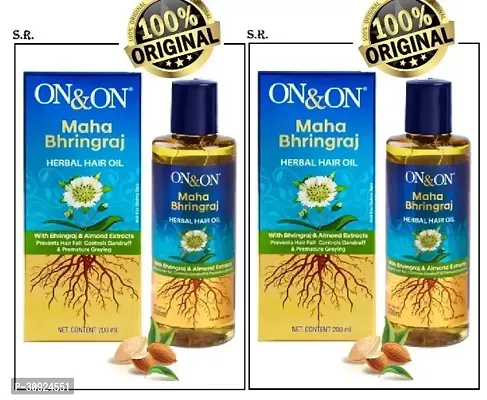 Maha Bhringraj Herbal Hair Oil 200 Ml -Pack of 2-thumb0