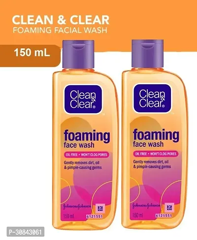 Clean  Clear Foaming Facewash for Oily Skin 150 ml Pack of 2-thumb0