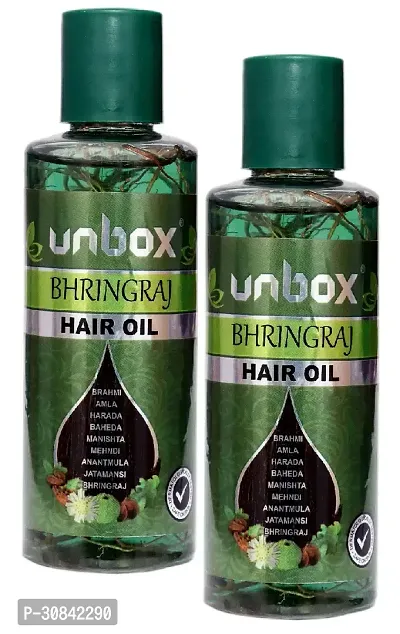 unbox galwey Maha Bhringraj Herbal Hair Oil 200 ml (pack of 2)