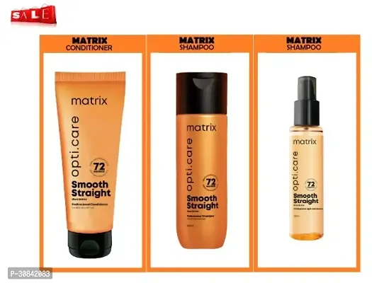 MATRIX Opti.Care Professional ANTI-FRIZZ Kit | For Salon Smooth, Straight hair | with Shea Butter | Shampoo 200ml + Conditioner 98g + Hair Serum 100ml-thumb0