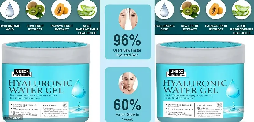 Unbox Pro Hyaluronic Water Gel 100ml With Kiwi Extracts Pack Of 2