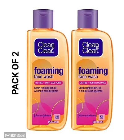 Clean  Clear Foaming Face Wash, 120ml (Pack Of 2)