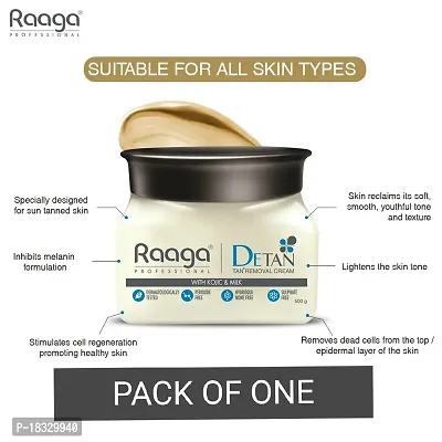 RAAGA PROFESSIONAL De Tan with Kojic and Milk for Radiant Skin  (500 g)-thumb0