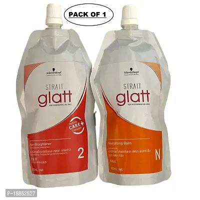 Schwarzkopf Glatt Professional Hair Straightener No. 2 400ml + 400ml Neutralizer(1 SET)-thumb0