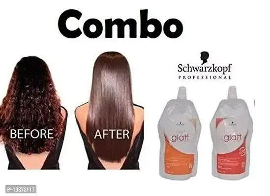 Schwarzkopf Glatt No 0 Hair Straightener Rebonding Straightening Cream 400ml set