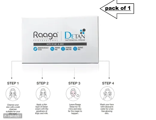 Raaga Professional De-Tan Tan removal Cream 500h (pack of 1)