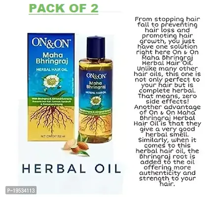 On  On Maha Bhringraj Herbal Hair Oil 200ml each ( Pack of 2)-thumb0