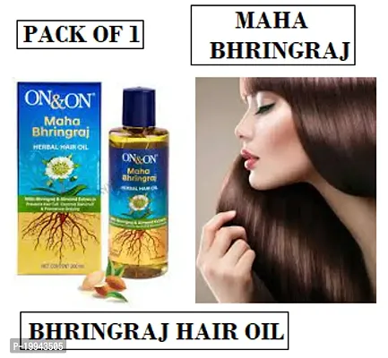 On  On - Maha Bhringraj Herbal Hair Oil (110% Results), 200ml (pack of 1)-thumb0
