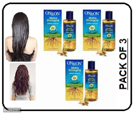 MAHA BHRINGRAJ ON AND ON HERBAL HAIR OIL 200ML PACK OF _3-thumb0