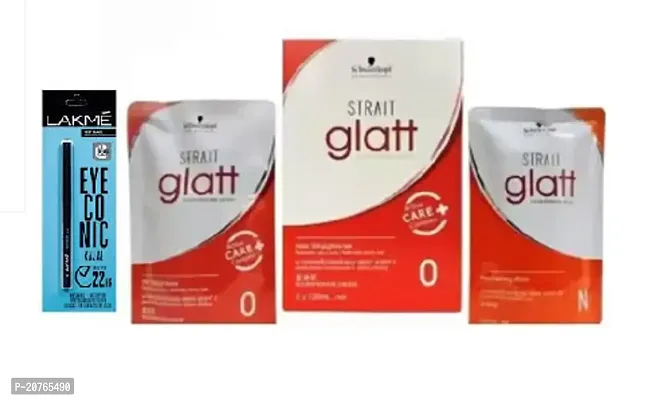 Schwarzkopf Glatt Hair Straightening Cream For Curly Or Frizzy Hair No 0+ Neutraliser Moisturist Hair Straightening Cream 240ml+kajal free