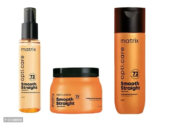 MATRIX Opti.Care Professional ANTI-FRIZZ Kit Shampoo 200ml + Conditioner 98g + Hair Serum 100ml combo pack.