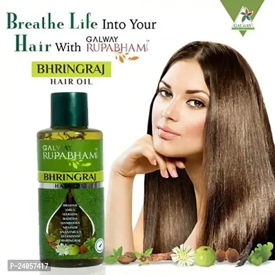 Best natural galway Rupabham Bhringraj Hair Oil 200ml.-thumb0