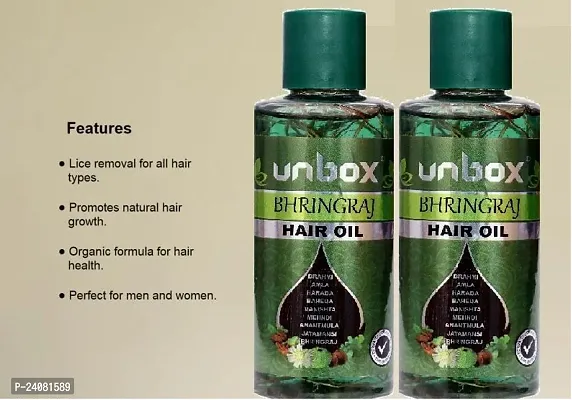Unbox Bhringraj Herbal Hair oil 200ml Pack Of 2