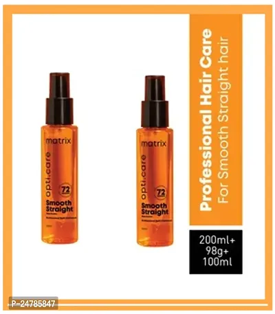 Matrix Opti.Care Smooth Straight Professional Hair Serum for Frizzy Hair, Upto 4 Days Frizz Control pack of 2