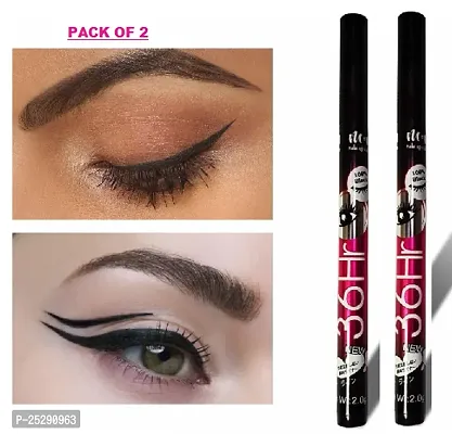 36H Precision Liquid Waterproof Lash Eyeliner Pencil | Eye Liner (Black) 2 g  (black) (pack of 2).