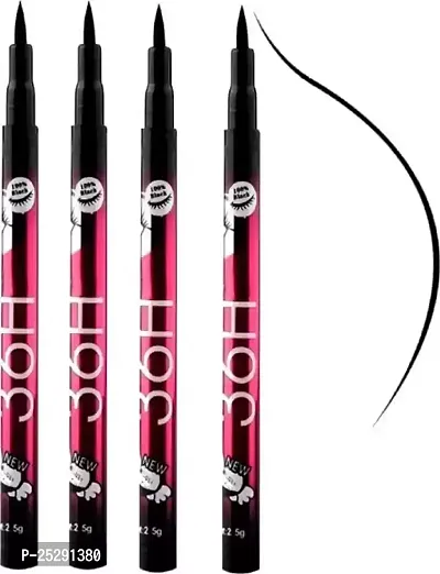 Liquid Waterproof Lash Eyeliner Pencil Colour: Black (Pack Of: 4), 36 Hrs Stay 12 ml  (Black).-thumb0