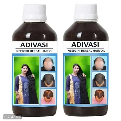 Herbal Adivasi Hair Oil (Pack Of 2) 100ML Per Bottle.-thumb0