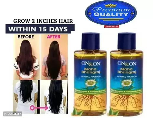 ONON On  On Maha Bhringraj Herbal Hair Oil | Promotes Hair Growth | Sulfate Free | Effective  Bestseller | 200 ml Each ( Pack of 2).-thumb0