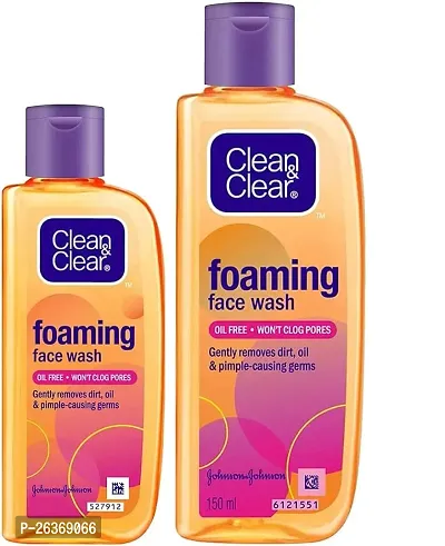 CLEAN AND CLEAR FOAMING FACE WASH 150ML PACK OF 2.-thumb0