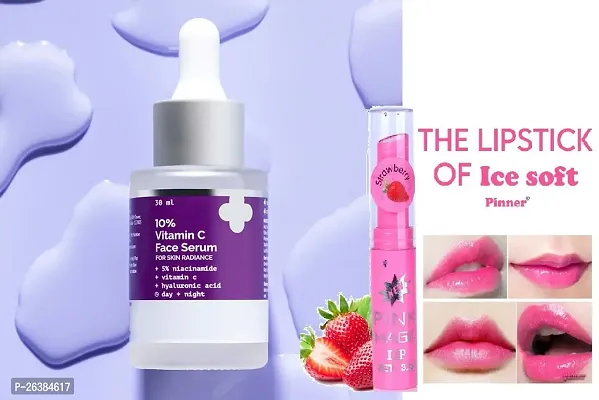 The Derma 10% niacinamide serum 30ml + magic pink lip balm.