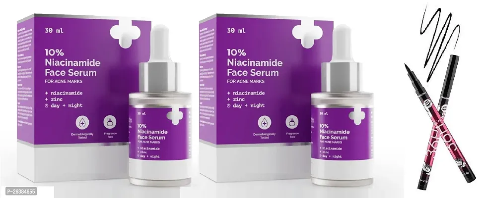 The derma 10% niacinamide Daily Face Serum 30ml_02 + 36h eyeliner.