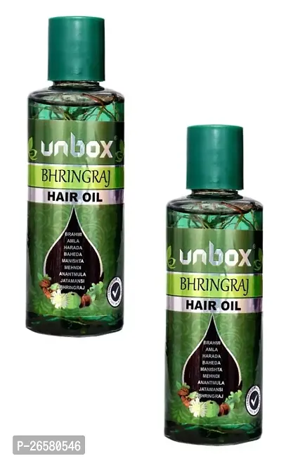 unbox bringraj green herbal  hair oil pack 02.-thumb0