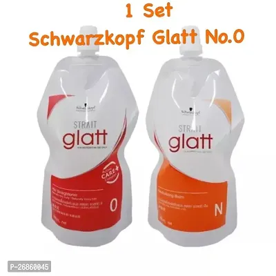 Schwarzkopf Glatt No.0 Hair Straightener Rebonding Cream Very Curly Frizzy Hair.