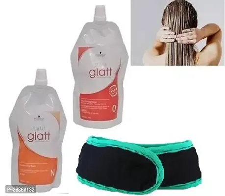 Glatt Schwarzkopf Hair Straightening Cream with hair balt .
