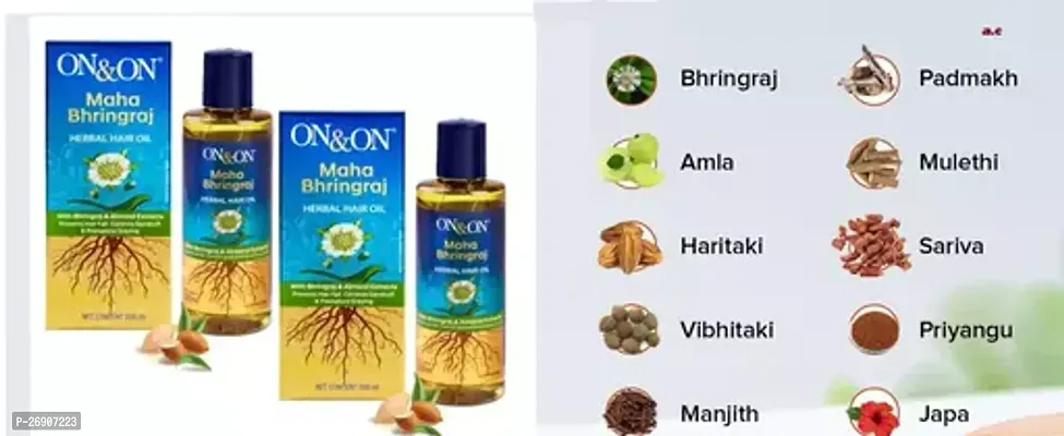 on  on hair care hair growth herbal hair oil pack of 2.