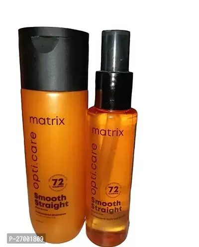 Best Matrix Opti.Care Smooth Straight Professional ultra shea butter shampoo 200ml and serum 100ml-thumb0