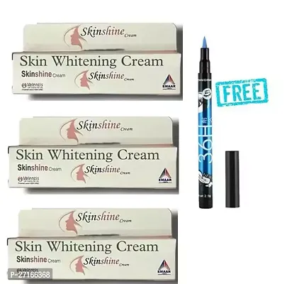 ^NEW ALLOPATHIC FAIRNESS SKIN SHINE CREAM PACK OF 3 WITH 36H EYELINER FREE.-thumb0