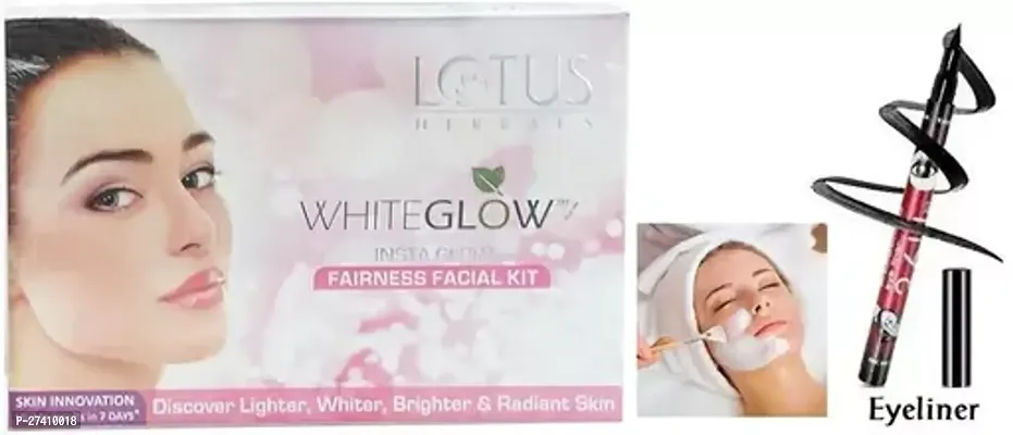 PROFESSIONAL LOTUS HERBAL WHITE GLOW FACIAL KIT WITH 36H SKETCH EYELINER.