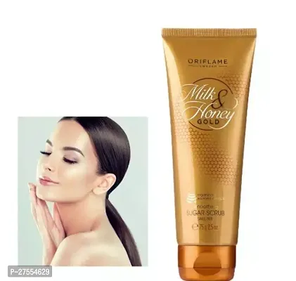 ORIFLAME SWEDEN MILK  HONEY GOLD SMOOTHING SUGAR FACE SCRUB PACK OF 1.-thumb0