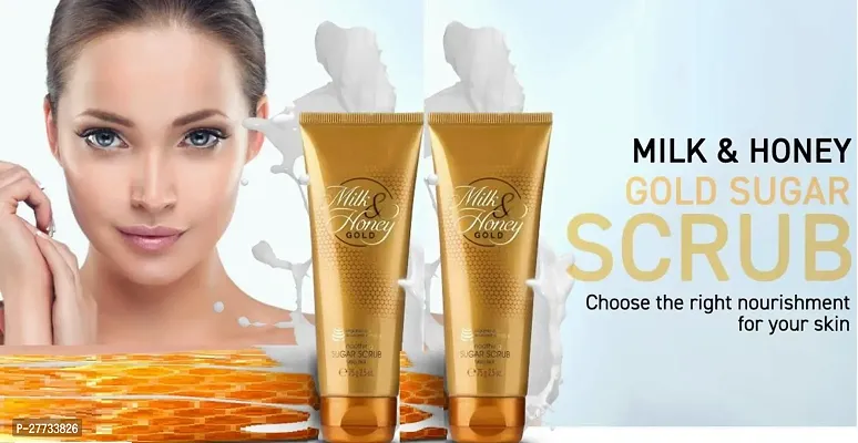 get now milk  honey body cleansing scrub 200ml pack 02.-thumb0