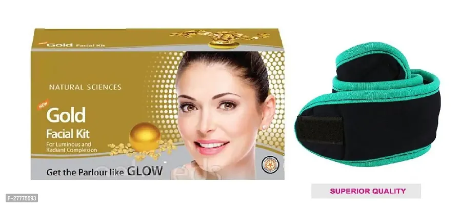 VLCC natural sciences gold facial kit + multicolour facial band.