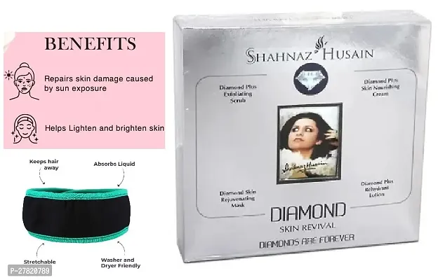 shahnaz husain mini diamond facial kit + multicolour facial band