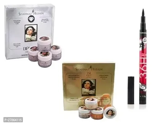 Shahnaz Husain gold + diamond facial kit- Combo with eyeliner.