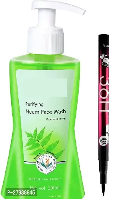 Herbals Purifying Neem Face Wash, 200ml with Liner