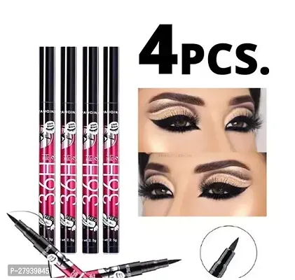 Professional Black 36H Eyeliner Pen Waterproof Precision Longwear Liquid Smooth Skinny Eye Liner Pencil Pen pack of 4-thumb0