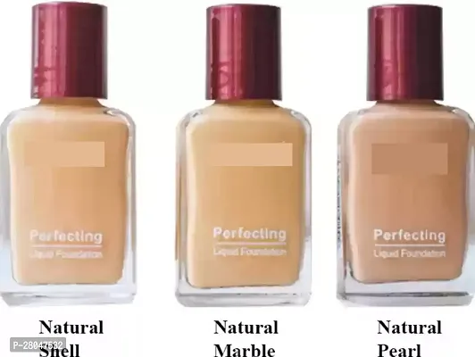 Perfecting Liquid Foundation  (Natural Pearl, 27 ml) (pack of 3)