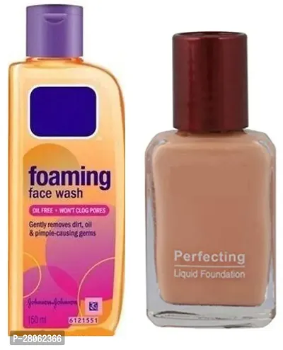 Foaming Face Wash 150ml X1=150 ml and girls mackup foundition pack of 1.