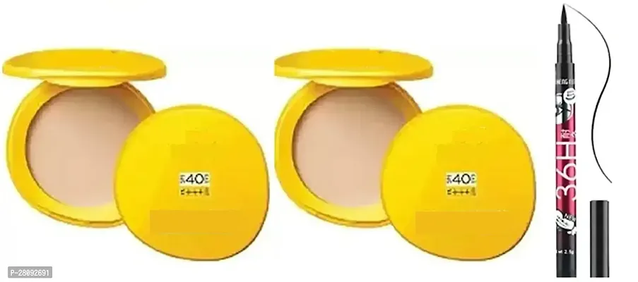 Ultra  Compact, 7g  Flawless Matte Complexion Pressed Compact, Melon, 8g+36H EYELINER.-thumb0