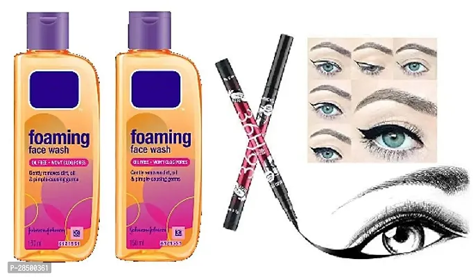 # by now oily skin foaming facewash 150ml for all skin pack of 02 and 36h eyeliner.